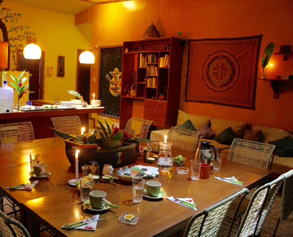 Dining in Okopua during Ayahuasca workshops and retreats