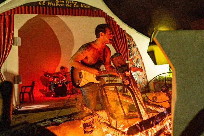 Jamming like never before in front of our WWII firepit jeep inside of our amphitheater