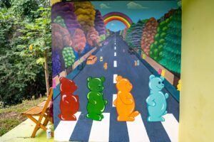 The team decided to create a Gummie Bear Abbey Road!